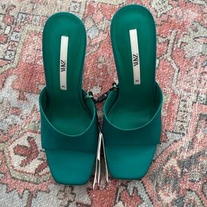 Zara Green Heels